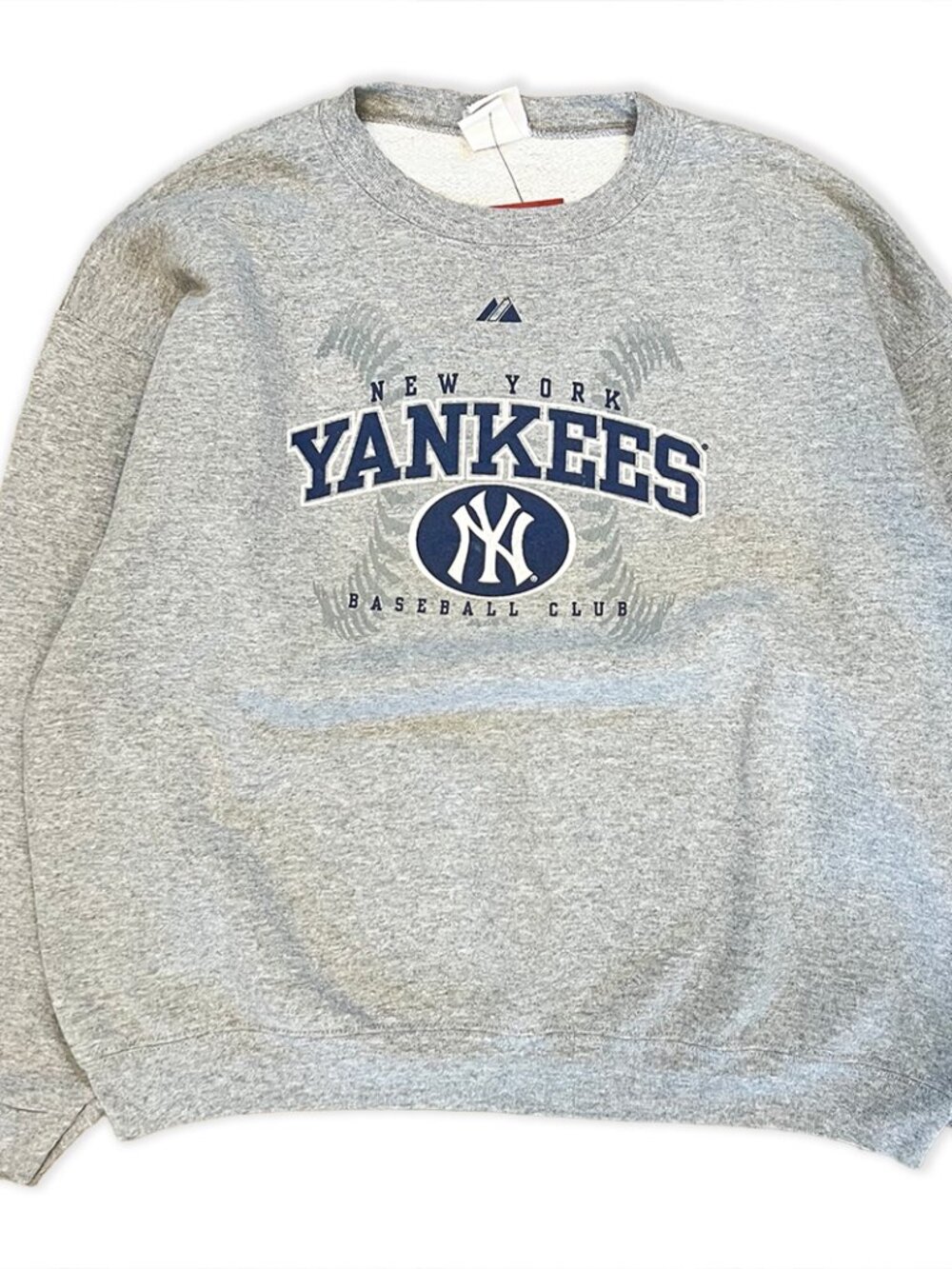 Vintage Y2K New York Yankees Majestic Sweatshirt Mens XXL MLB Baseball Crew 2XL